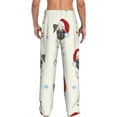 thumbnail image 3 of Daiia Men'S Christmas Pug Dog Pants,Bottoms Sleep Lounge,Pajama Pants,Pj Bottoms Drawstring And Pockets-Xx-Large, 3 of 9