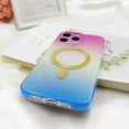 thumbnail image 5 of Magnetic for iPhone 13 Pro Max Phone Case for Women/Men, MagSafe Gradation Color Glitter Hard Case, Military Grade Drop Protection Shockproof Protective Case 6.7inch- Purple Gradation Blue, 5 of 7