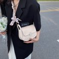 thumbnail image 4 of Bolso de hombro de PU nuevo de verano, bolso cuadrado pequeño, bolso de hombro de mujer blanco, 4 of 5