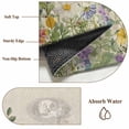 thumbnail image 6 of Area Rug for Living Room, Spring Botanical Non-Slip Indoor Large Carpet for Bedroom/Dining Room, Watercolor Floral Eucalyptus Leaves Beige Washable Low-Profile Rectangle Floor Runner Rugs - 5 x 7 Ft, 6 of 8