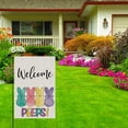 thumbnail image 2 of Welcome Watercolor Rabbit Bunny Easter Garden Flag 12×18 Inch Double Sided Farmhouse Small Yard Outdoor Flags, 2 of 6