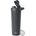 thumbnail image 1 of Bouteille Shaker en Acier Inoxydable avec Boule 24oz / Tasse Isolée en Métal pour Mélanges de Protéines, Shakes et Pré-Entraînement / Collection Rallye / Graphite, 1 of 4