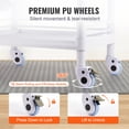 thumbnail image 3 of VEVOR 2 Tiers Lab Carts Mobile Medical Cart 2 Trays 2 Drawers 3 Trash Cans White, Trolley Storage Cart with PP Material, Lab Rolling Cart with 4 Silent Wheels for Lab, Clinic, Hospital, Salon, Office, 3 of 10