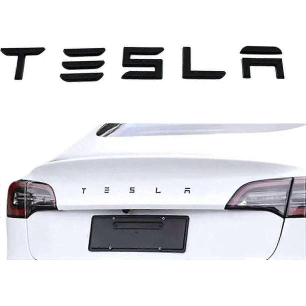 Adhesive And Individual 3d Trunk Decoration Letters: Tesla Compatible With Tesla Models: X, Y, S And 3 (black)