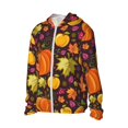 thumbnail image 2 of Fotbe Autumn Harvest Pumpkin Joy Men's Women's UPF 50+ Sun Protection Jacket Hooded Cooling Shirt with Pockets Hiking Outdoor Performance-3X-Large, 2 of 8