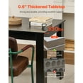 thumbnail image 3 of VEVOR 63in Rectangle Dining Table Wood Kitchen Table for 4-6 Person Black (Only Table), 3 of 9