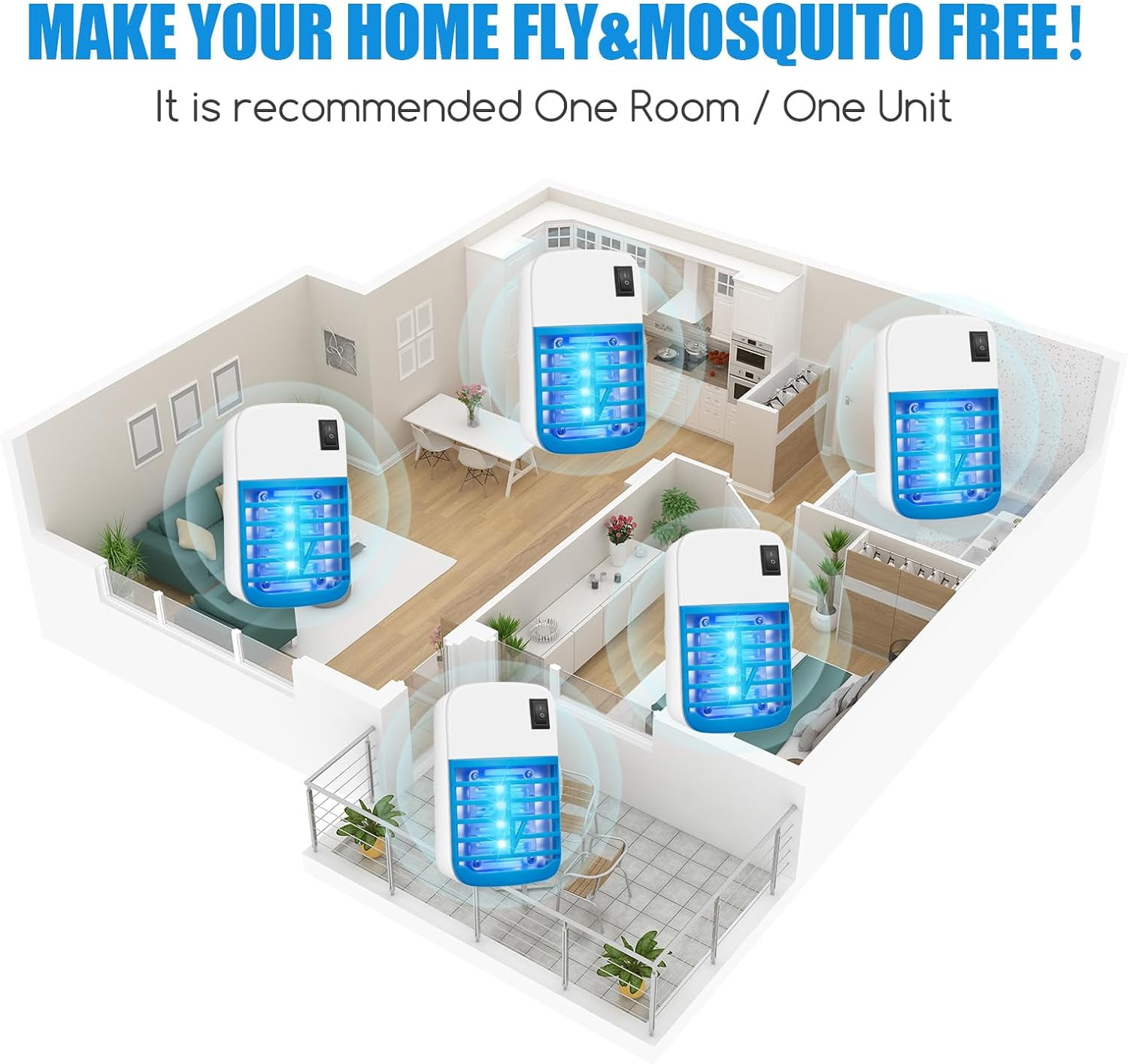 G·PEH Plug-in Insect Zapper 8 Pack Portable Bug Trap Night Effective Indoor Mosquito Killer Home Defenders