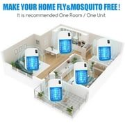 GPEH Indoor Bug and Mosquito Zapper with Blue Lights, White and Blue, 4 Count