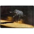 thumbnail image 4 of Dreamtimes Cool Bull Cow Cattle Non-Slip Area Rug Animal Floor Carpet Comfort Floor Mats Decor for Indoor Front Porch,Living Room, Bedroom,Kitchen, 36"x24", 4 of 5