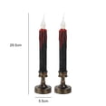 thumbnail image 2 of Velas Led De 2 Uds., Velas Cónicas Sin Llama Que Funcionan Con Pilas Para Navidad, Decoración De Fiesta De Halloween Inevent HA036955-00, 2 of 6