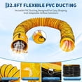 thumbnail image 5 of 16 in Portable Utility Blower Exhaust Fan with 32.8 ft Duct, 3500 r/min & 3500 CFM Low-Noise Ventilator for Basements, Workshops, Warehouses,and Confined Spaces,Yellow, 5 of 8