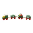 thumbnail image 4 of Mini tren navideño, juguete de tren de madera para casa de muñecas a escala 1:12, locomotora en miniatura verde, 4 of 7