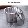thumbnail image 4 of Stainless Steel Mesh Seasoning Ball Tea Strainer with Lid and Extended Chain, 4 of 9