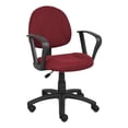 thumbnail image 1 of Scranton & Co Contemporary Fabric Mid Back Ergonomic Office Chair in Red/Black, 1 of 5