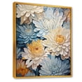 thumbnail image 2 of Designart "Elegance And Fragrance Of White And Blue Mums V" Mums Floater Framed Wall Art Living Room, 2 of 5