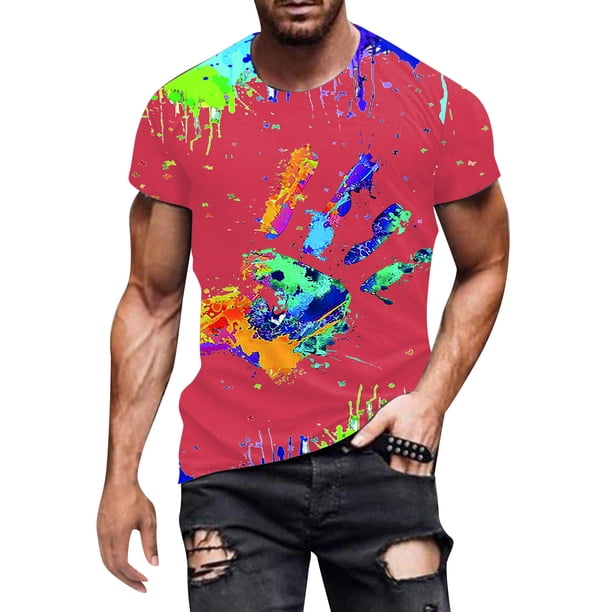 Playeras De Compresión Para Hombre, Camisa Holgada Informal Hawaiana Con Estampado De Música, Camisa De Manga Corta Con Cuello Vuelto