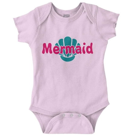 

Adorable Mermaid Seashell Beach Day Bodysuit Jumper Girls Infant Baby Brisco Brands 6M