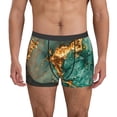 thumbnail image 1 of Balery Emerald Color Gold Marble Calzoncillos bóxer para hombre, ropa interior de algodón suave y transpirable con cinturilla de nailon-XX-Large, 1 of 5