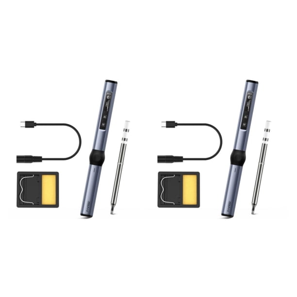Eigraketly Kit de soldador eléctrico confiable con herramienta de soldadura de soldador portátil de cabeza integrada Estándar azul BC2 2piezas