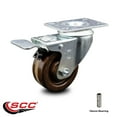 thumbnail image 2 of 3 Inch High Temp Phenolic Wheel Swivel Top Plate Caster with Total Lock Brake, 2 of 2