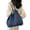 Blue, variant on Women's Large Capacity Woven Tote Shoulder Bag for Work Commute Daily Casual for Travel and Shopping Black One Size