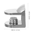 thumbnail image 4 of AURARMLET 8Pcs Durable Silver Glass Clips with Rubber Layers for Adjustable Shelf Support, 4 of 6