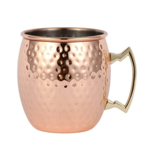 Vaso Moscow Mule de acero inoxidable de 550 ml con punta de martillo de gran capacidad para cerveza de bar y cóctel