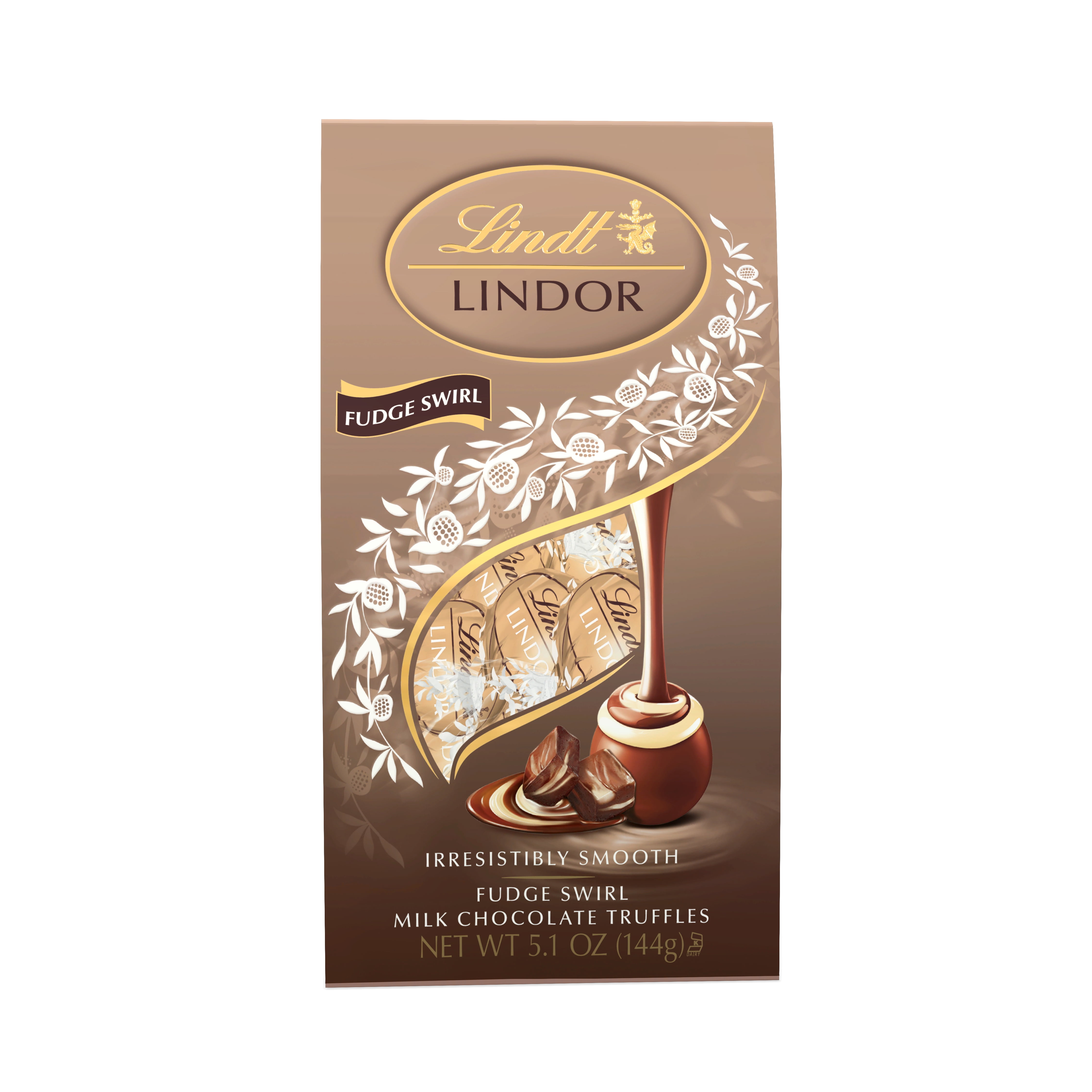 Lindt Lindor Fudge Swirl Milk Chocolate Truffles, 5.1 oz