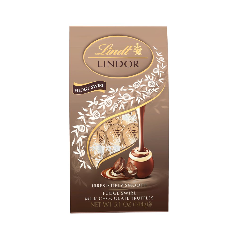 Lindt Lindor Fudge Swirl Milk Chocolate Truffles, 5.1 Oz.