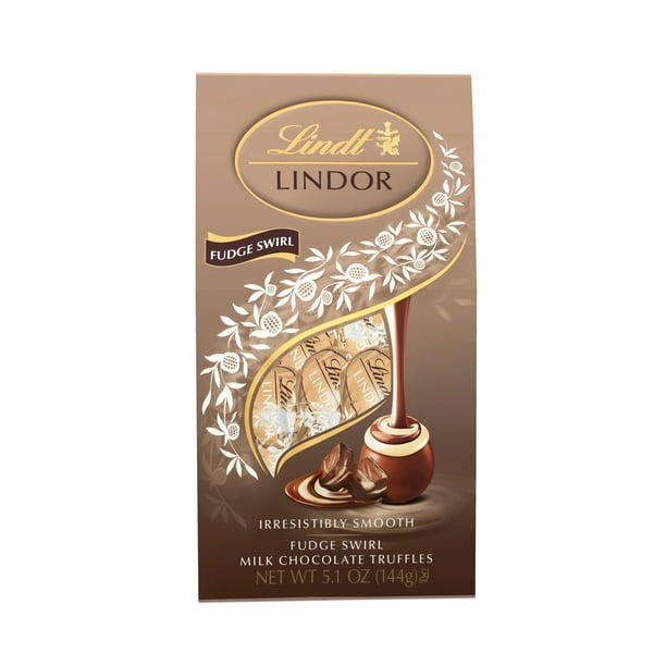Lindt Lindor Fudge Swirl Milk Chocolate Truffles, 5.1 Oz.