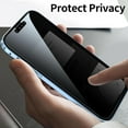 thumbnail image 3 of KOMI Phone Privacy Case with Privacy Screen Protector, 360 Degree Front and Back Magnetic Privacy Tempered Glass Cover for iPhone 16/15/14/13 Pro Max (Black, 15plus), 3 of 5