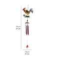 thumbnail image 3 of Metal Rooster Wind Chimes Metal Chicken Crafts Painted Decorative Bell Pendants As Show, 3 of 5