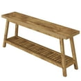 thumbnail image 2 of Resenkos Entryway Table, Console Sofa Table,Farmhouse Console Table, 70.9" Entryway Table 2-Tier Sofa Table,Light Brown, 2 of 5