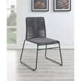 thumbnail image 2 of Coaster Jerome Woven Rope Stackable Side Chair in Charcoal, 2 of 7