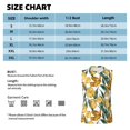 thumbnail image 6 of Fotbe Men's Yellow Tulips Print Men's Sleeveless Muscle Tank Tops Casual T-Shirts for Gym Workout Beach-Small, 6 of 8
