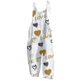 thumbnail image 1 of B91xZ Salopette Décontractée pour Femmes Bretelles Réglables Jambes Larges avec Poches, Jaune S, 1 of 3
