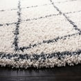 thumbnail image 4 of SAFAVIEH Pro Lux Akilah Geometric Shag Area Rug, Cream/Blue, 6'7" x 6'7" Round, 4 of 11