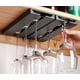 thumbnail image 1 of 2 Piece Wine Glass Holder On Shelf Or Under Cabinetno Punch Plastic Tall Glass Holderglassware Dry Storage Rack For Kitchen Bars And Restaurants (blac, 1 of 5