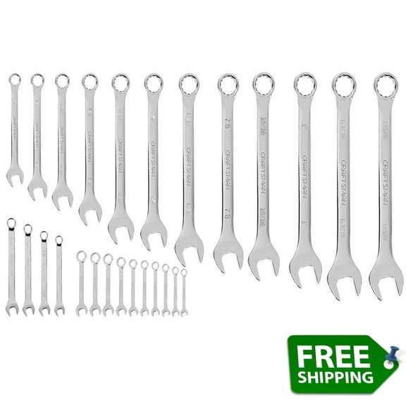Craftsman 26-Piece Pc Standard Combination Wrench Set 12-Point Inch SAE 99913