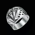 thumbnail image 4 of Mens Poker Biker Lucky Casino Ring Jewelry Stainless Steel Jewelry Men Size 7-12, 4 of 5