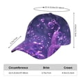 thumbnail image 2 of Gaeub Purple Bubble Abstract Art Print Baseball Caps,Adjustable Hat, One Size,Fashion Adjustable Dad Hats for Men/Women, 2 of 6