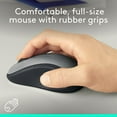 thumbnail image 2 of Logitech Full-size Wireless Ambidextrous Mouse with USB Receiver Silver, 2 of 9