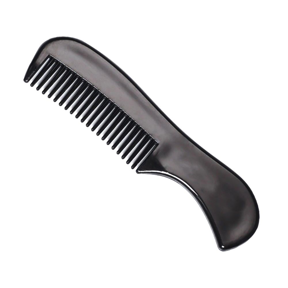 Double Side Portable Beard Comb Men Anti Static Hair Styling Tools (Black -  