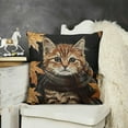 thumbnail image 2 of SHANXI Cat Pillow Covers Fall Decor Thanksgiving Outdoor Throw Pillowcase Flannel Sofa Couch Decorative Cushion Case 22x22in, 2 of 5