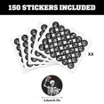 thumbnail image 2 of Etiquetas adhesivas PHOHUI Black Skull Kiss para Halloween (150), 2 of 5