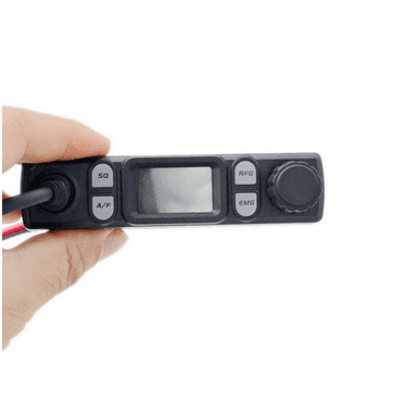 ANYSECU CB-40M CB Radio Retail Packaging with Microphone & Power Cable, Black, CB-40M