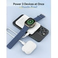 thumbnail image 7 of RORRY Magnetic Power Bank for iPhone & Apple Watch, 10000mAh Magsafe Portable Charger with Ring Stand, Fast Wireless Charging, for iPhone 16/15/14/13/12, Apple Watch Ultra/10/9/8/7/6, White, 7 of 7