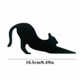 thumbnail image 3 of Wood Stretching Cat Door Stopper Indoor Decoration Floor Decorative Cute Animal Decorative Wooden Door Stops for Home Office-Black-1 Pcs, 3 of 7