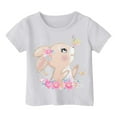 thumbnail image 1 of Xuewenshw Mode Décontractée Imprimé Col Rond Manches Courtes T-Shirt Ample Manches Longues, 1 of 3