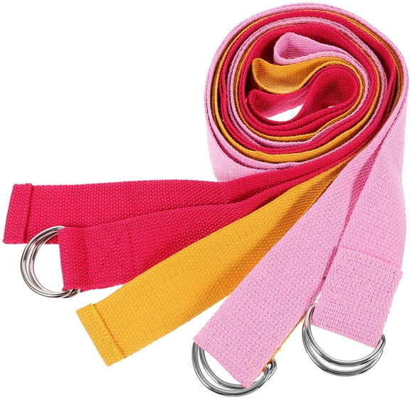 ELAYARD 3-Pack Yoga Stretch Bands with Polyester Cotton Blend, Support Straps for Flexibility, Exercise, and Daily Stretching